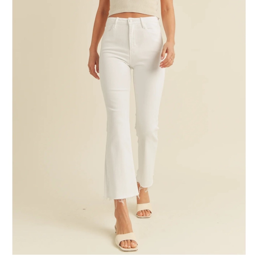 Just Black Denim cropped flare jeans